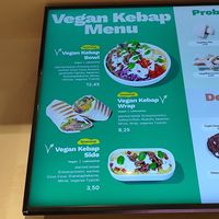 Vegan kebab menu at beets&roots - Potsdamer Platz in Berlin