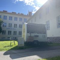 Cafe truck at Tuomela school at its usual location  at Play Cafe  in Vantaa