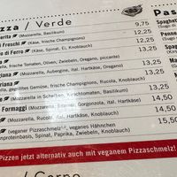 Pizza, every pizza can be ordered with vegan cheese. at L'Osteria in Aachen
