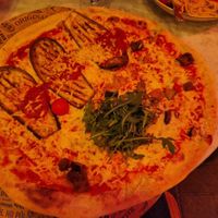 Pizza half vegetaria half with eggplant at L'Osteria in Aachen