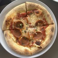 lunch size 8 inch vegan cheese pizza w vegan pepperoni!  at Pigzza in Orlando