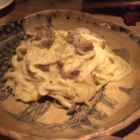 Spaghetti Millet Carbonera at Ukishima Garden in Naha