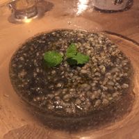 Super healthy black risotto (hemp charcoal) at Ukishima Garden in Naha