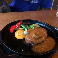 Hamburg steak  at Ukishima Garden in Naha