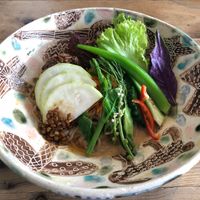 Cold noodle at Ukishima Garden in Naha