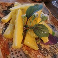 Fried kassava at Ukishima Garden in Naha
