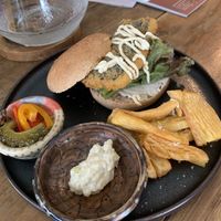 Fish burger  at Ukishima Garden in Naha