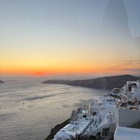 amazing sunset view at The Athenian House in Santorini
