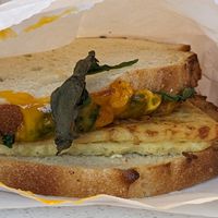 Vegan Florentine at SEA - Costa Coffee - North Terminal in Seattle