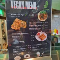 Vegan menu at Tofu Heaven in Rotterdam