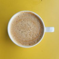 Mocha MacNut late with almond milk #Veganuary at Cafe Kopi in Kailua