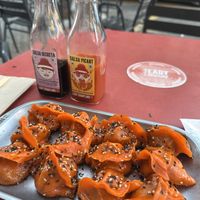 Eggplant miso dumplings  at Lady Dumpling - Roger de Flor  in Barcelona