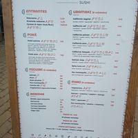Menu at Yatoyaki Sushi in Islantilla