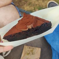 Chocolate cake/brownie at Tonka Pastisseria Vegana in Barcelona