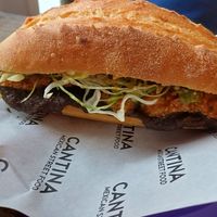 Oyster mushroom roll at Cantina in Newcastle Upon Tyne