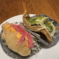 Oyster mushroom and banana blossom tacos  at Cantina in Newcastle Upon Tyne