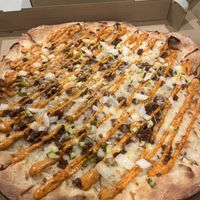 Vegan cheeseburger pizza   at Pizza Plus West in Philadelphia