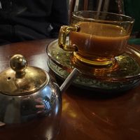 Freshly blended coffee with almond milk  at NEWORDER in Osaka