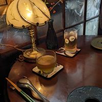 Complimentary tea is served at NEWORDER in Osaka