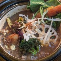 🍲 "Shin" Standard with Tofu (1600¥)
(12 Seasonal vegetables)   100¥ for Tofu at NEWORDER in Osaka