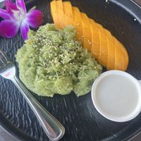 Mango sticky ricee  at Dee Dee Vegan Thai in Portland