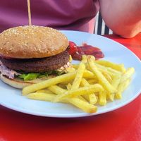 Vegan burger at Forelle in Wasserauen