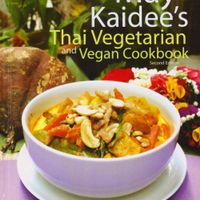 May Kaidee's famous cookbook
 at May Kaidee's Vegetarian Restaurant - Samsen in Bangkok