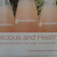New ginger drink at May Kaidee's Vegetarian Restaurant - Samsen in Bangkok