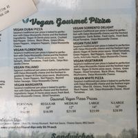 Vegan pizza menu  at Sarpino's Pizzeria - W Montrose Ave in Chicago