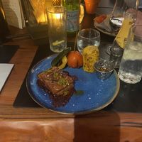 Vegan steak from tasting menu   at Hellfire in Dublin