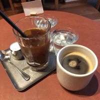 Iced americano decaf and americano   at Stella Specialty Coffee Bar in Brussels