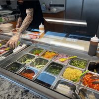 Lots of vegan-friendly options at the build-your-own counter!  at Poké Island Plus in Tampa