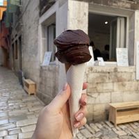 Dark chocolate with salt  at Ombra in Rovinj