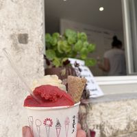 Raspberry and cocoa fruit   at Ombra in Rovinj