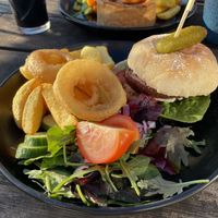 THIS Isn’t Beef Vegan Cheese Burger   at Wight Mouse Inn in Ventnor