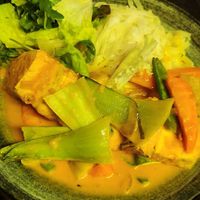 Tofu mit Mango-Curry-Sauce at Vinami Kitchen in Baden Baden