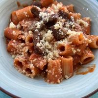 Amatriciana  at La Puntarella Pazza in Rome