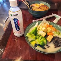 Tofu and vegetable vegan ramen at Ginza Ramen and Poke in Selma