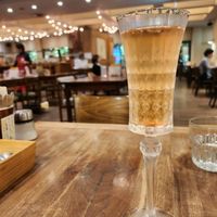 Vegan sparkling wine at Love Table in Osaka