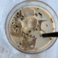 ICE Kaffee mit Erbsenmilch  at Charlie's   in Sibiu