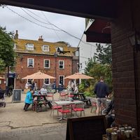 Outdoor seating at Truly Scrumptious in Hythe