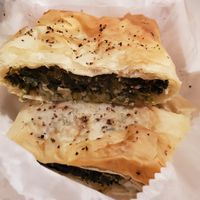 Vegan spanakopita...so good at Voula's Greek Sweets in Rochester