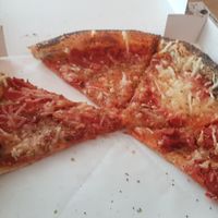 Vegan peperoni with poppy seed crust at Pizza'dam in Amsterdam