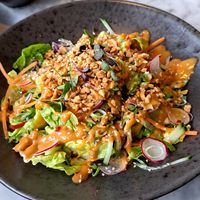 Bang bang salad and salt and pepper fries at The Alchemist in Glasgow
