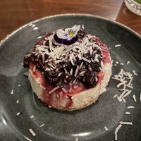 Blueberry cheesecake   at La Hoja Verde in Tulum