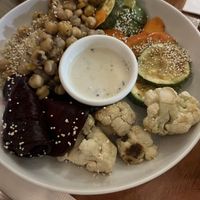 Roasted veggie bowl with quinoa   at La Hoja Verde in Tulum