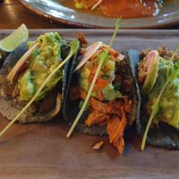 Trio of tacos MX$155 at La Hoja Verde in Tulum