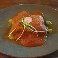 Lasagne MX$190 at La Hoja Verde in Tulum