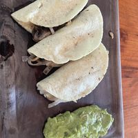 Hongos quesadillas  at La Hoja Verde in Tulum