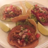 vegan tacos at La Hoja Verde in Tulum